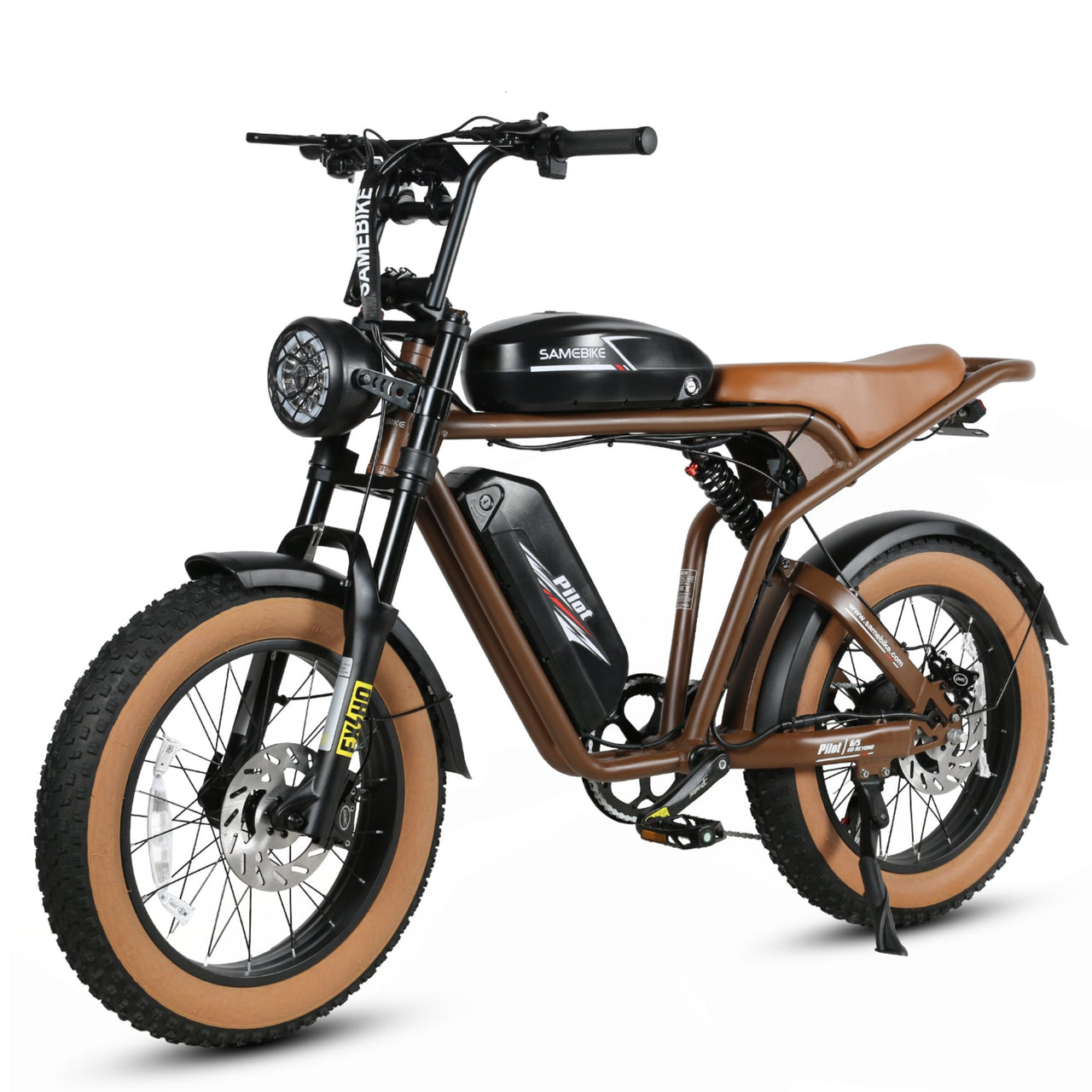 Samebike Pilot M20 EX Electric Dirt Bike, Brown