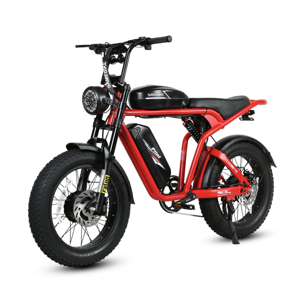 Samebike Pilot M20 SR Electric Dirt Bike, Red