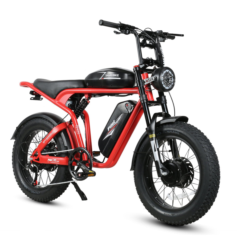 Samebike Pilot M20 SR Electric Dirt Bike, Red