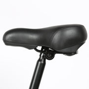 Widened high-elastic leather saddle seat: The saddle seat features a comfortable design specially made for pressure relief and helps your muscles and joints hold on longer when pedaling.