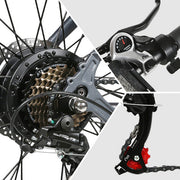 Shimano 7-Speed gear shift system offers you more choice while riding in a variety of conditions. Along with the pedal-assist system, you can find any speed that suits your journey.
