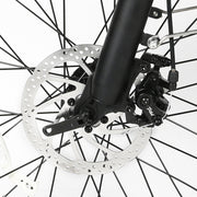 160mm mechanical disc brakes provide superior braking performance and durability, which guarantee a safety riding.