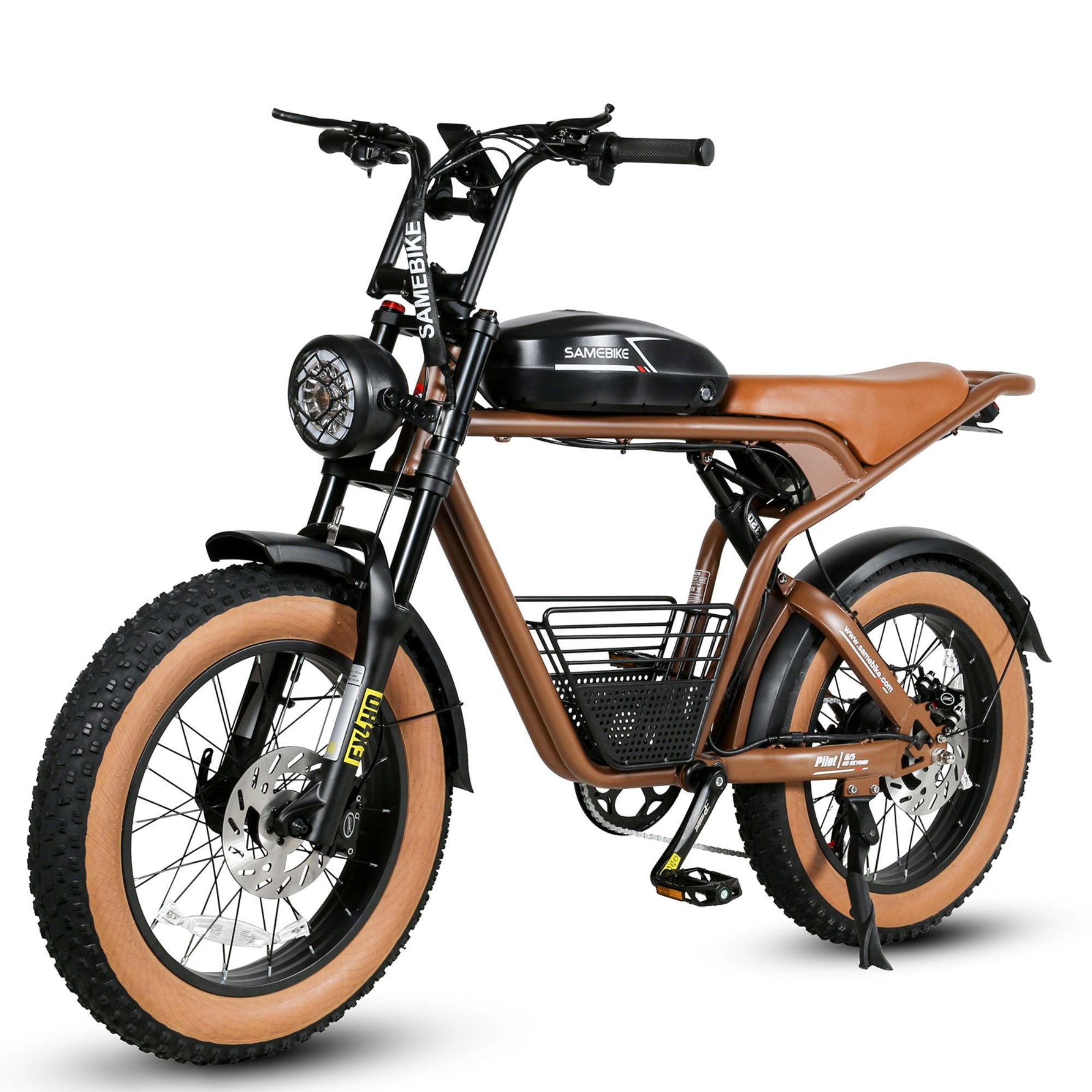 Samebike Pilot M20 SE Electric Dirt Bike, Brown